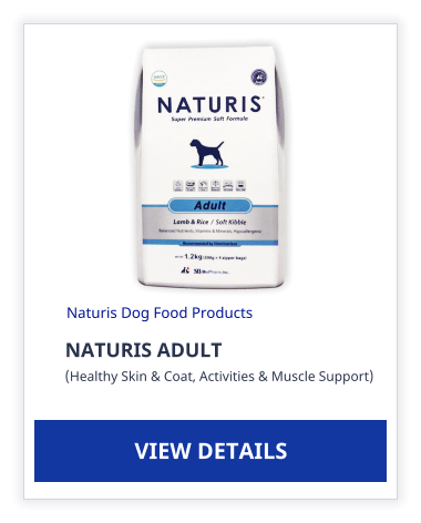 NATURIS ADULT (Healthy Skin & Coat, Activities & Muscle Support)  Naturis Dog Food Products VIEW DETAILS